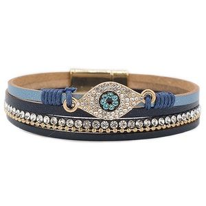 Crystal multi layered bracelet